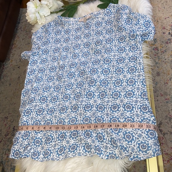 LOFT Short Sleeve Tulip Back Top Size Medium Petites - Picture 7 of 14